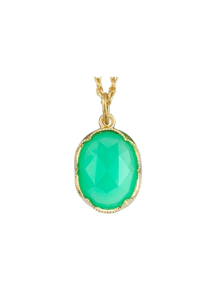 Irene Neuwirth Bright Oval Rose Cut Chrysoprase Charm
