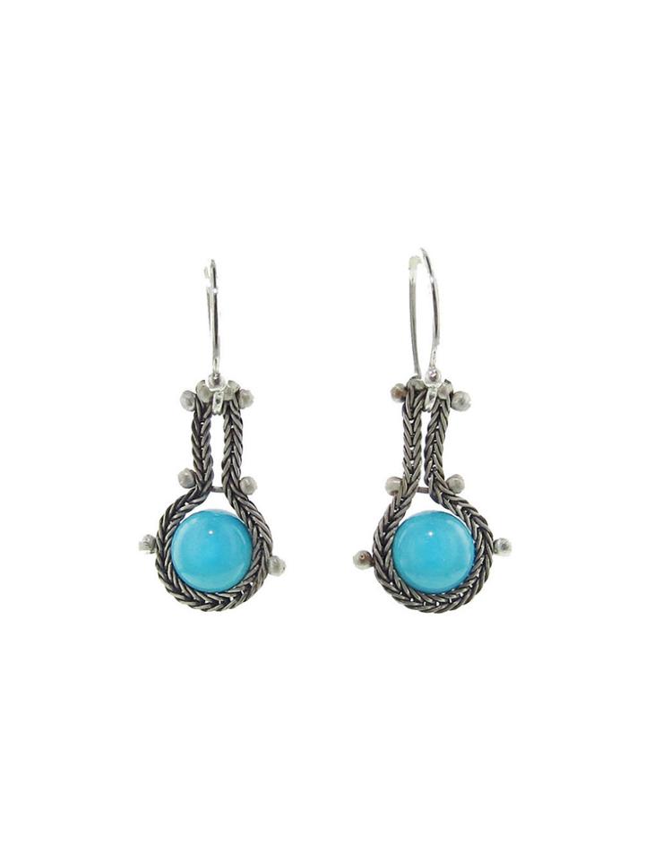 Ten Thousand Things Studded Turquoise Earrings - Sterling Silver