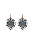 Cathy Waterman Labradorite Lace Edge Earrings With Diamonds