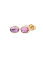 Jamie Joseph Oval Faceted Pink Sapphire Studs
