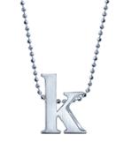 Alex Woo Lowercase 'k' Necklace - Sterling Silver