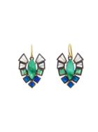 Nak Armstrong Mixed Mosaic And Malachite Earrings
