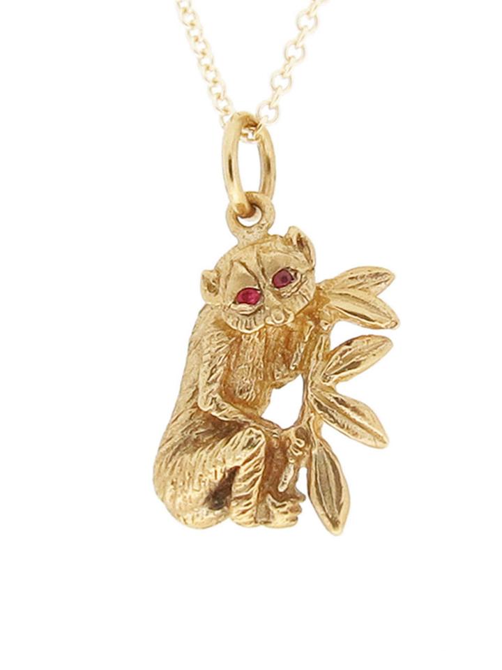 Catherine Michiels Ylang23 Charm For Charity - Le Tresor With Ruby Eyes 14 Karat Yelow Gold