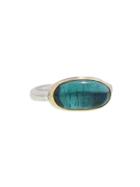 Jamie Joseph Small Oval Blue-green Tourmaline Designer Ring