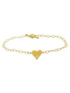 Cathy Waterman Solid Heart Bracelet - 22 Karat Gold