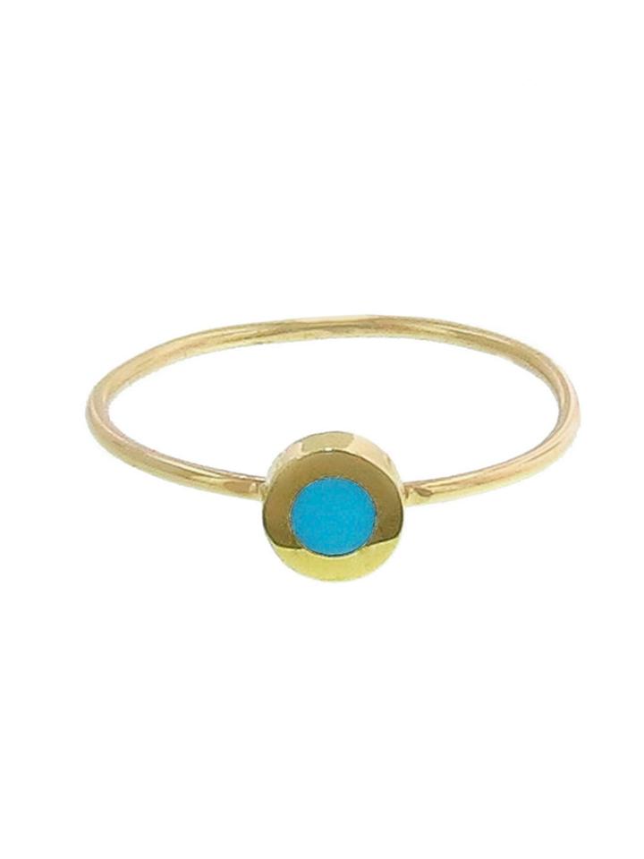 Jennifer Meyer Turquoise Inlay Circle Ring