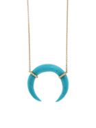Jacquie Aiche Turquoise Horn Necklace With Diamonds