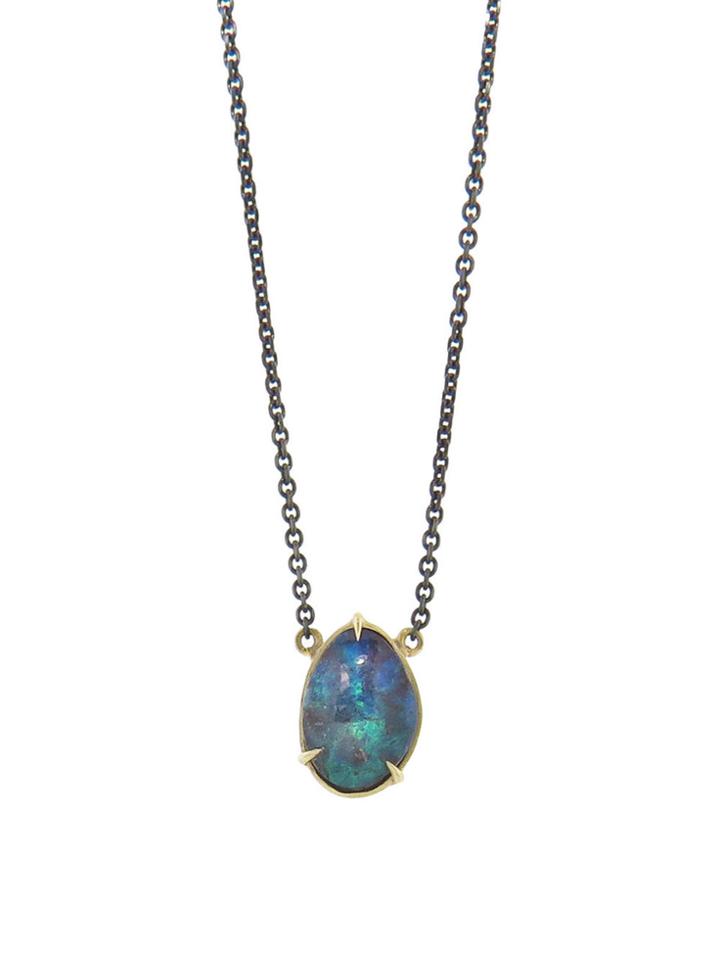 Deanna Hamro Oval Mini Boulder Opal Necklace