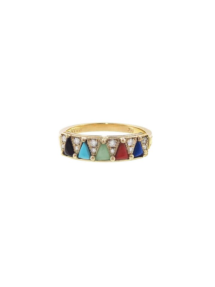 Mociun Mega Five Triangle Ring - Yellow Gold