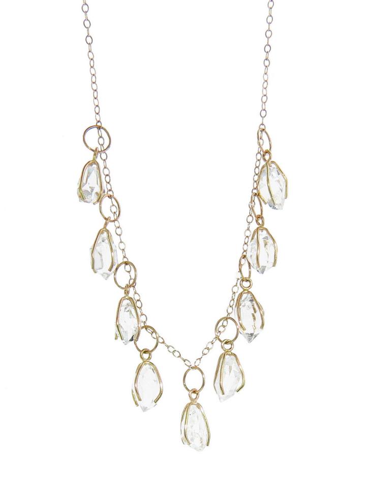 Melissa Joy Manning Caged Herkimer Diamond Necklace