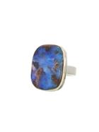 Jamie Joseph Vertical Rectangle Boulder Opal Ring