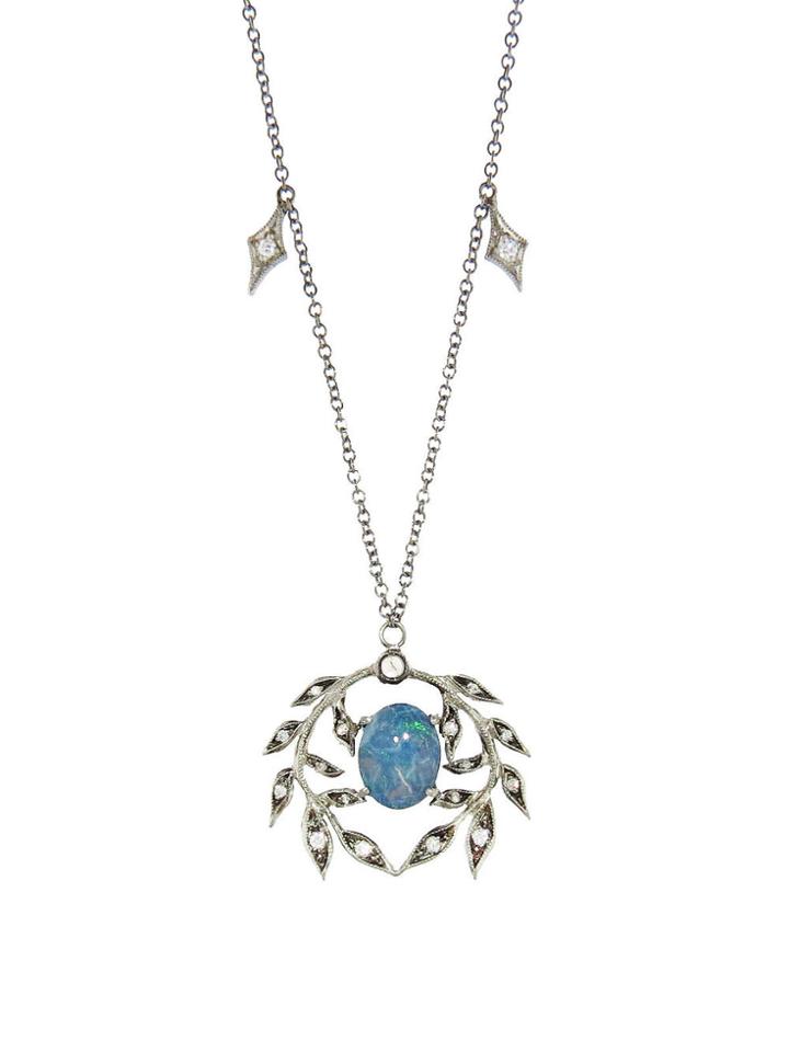 Cathy Waterman Boulder Opal Double Fringed Garland Necklace