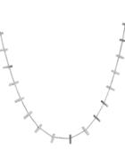 Jennifer Meyer Cross Bar Chain Necklace - White Gold