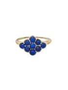 Lori Mclean Lapis Nine Stone Ring - Yellow Gold