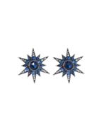 Arman Blue Sapphire Star Stud Earrings