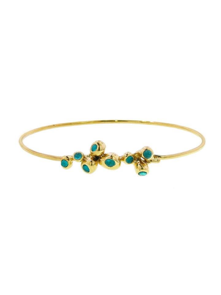 Ten Thousand Things Pariba Tourmaline Molten Cluster Bangle - 18 Karat Gold