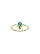 Wwake Nestled Emerald Ring