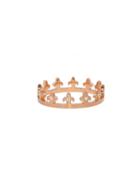 Gintare Diamond Fleur De Lis Crown Ring - Matte Rose Gold