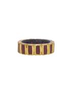 Nak Armstrong Ruby Baguette Mosaic Ring - 18 Karat Gold