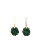 Jamie Joseph Round Malachite Earrings