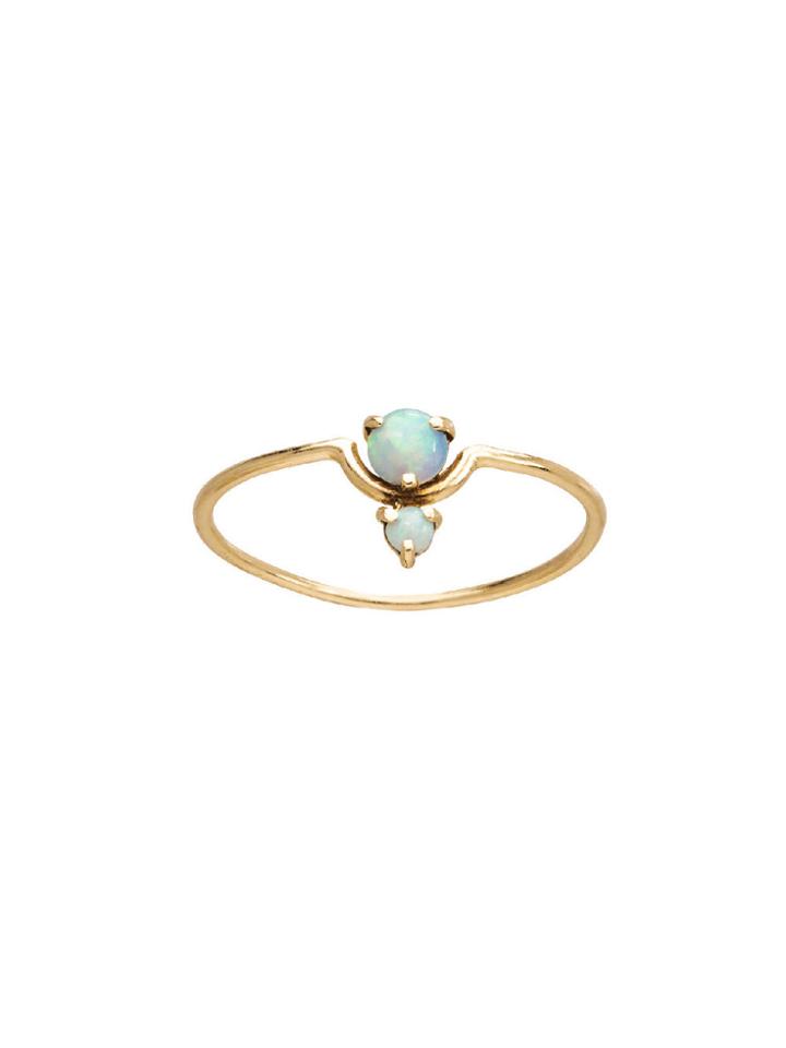 Wwake Nestled Opal Ring