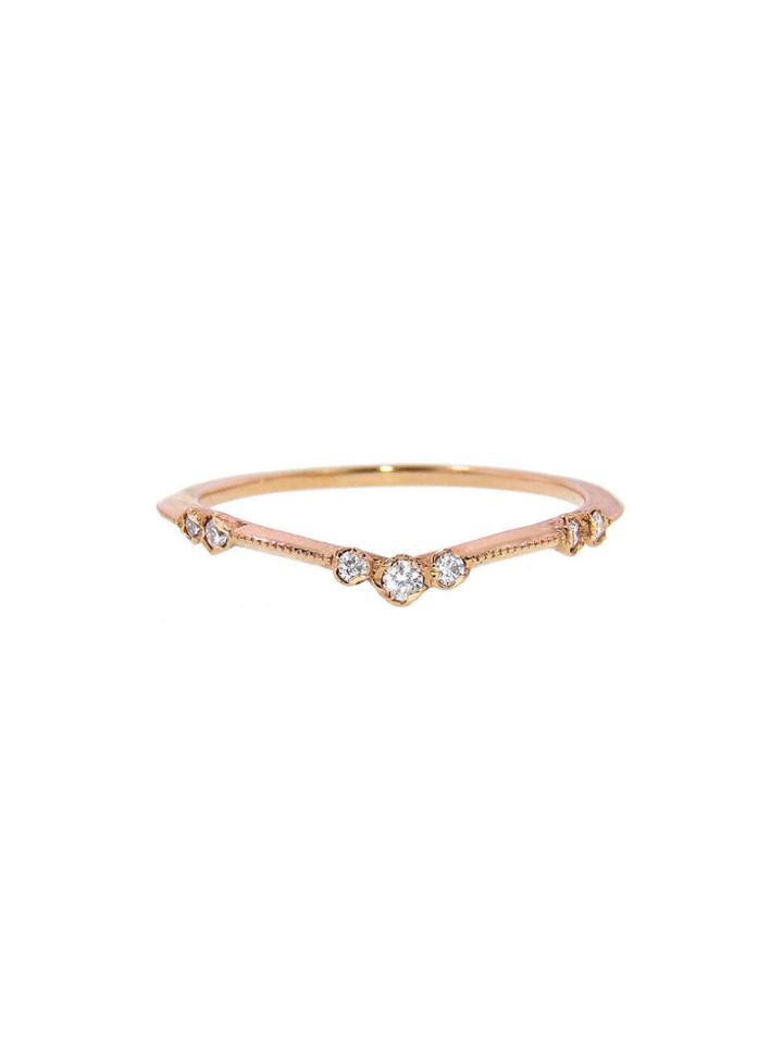 Kataoka Thin Diamond 'v' Ring