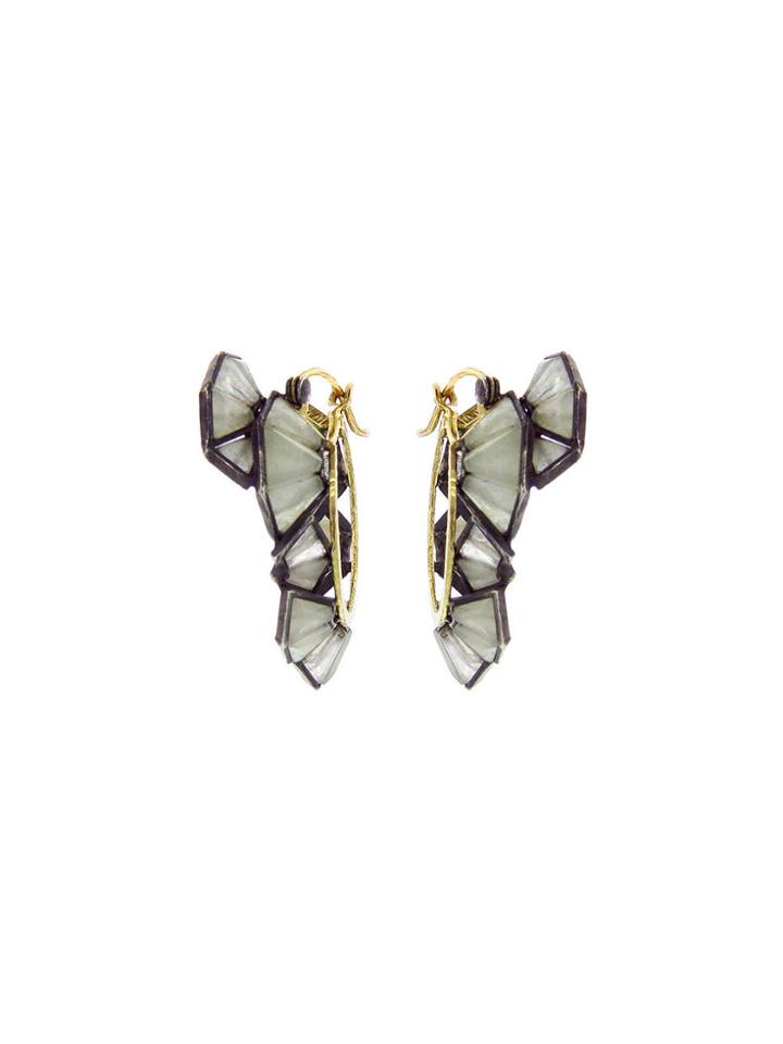 Nak Armstrong White Sapphire Hoop Earrings