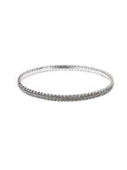 Cathy Waterman Blackened Laurel Leaf Bangle With Diamonds