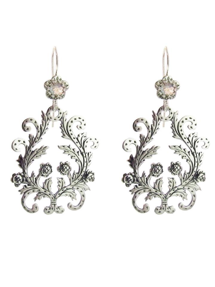 Laurent Gandini Ornate Flower Earrings