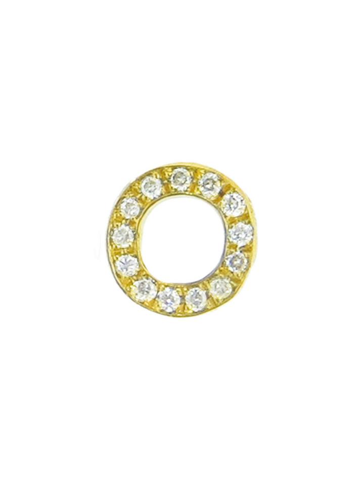 Jennifer Meyer Tiny Diamond 'o' Stud - Yellow Gold