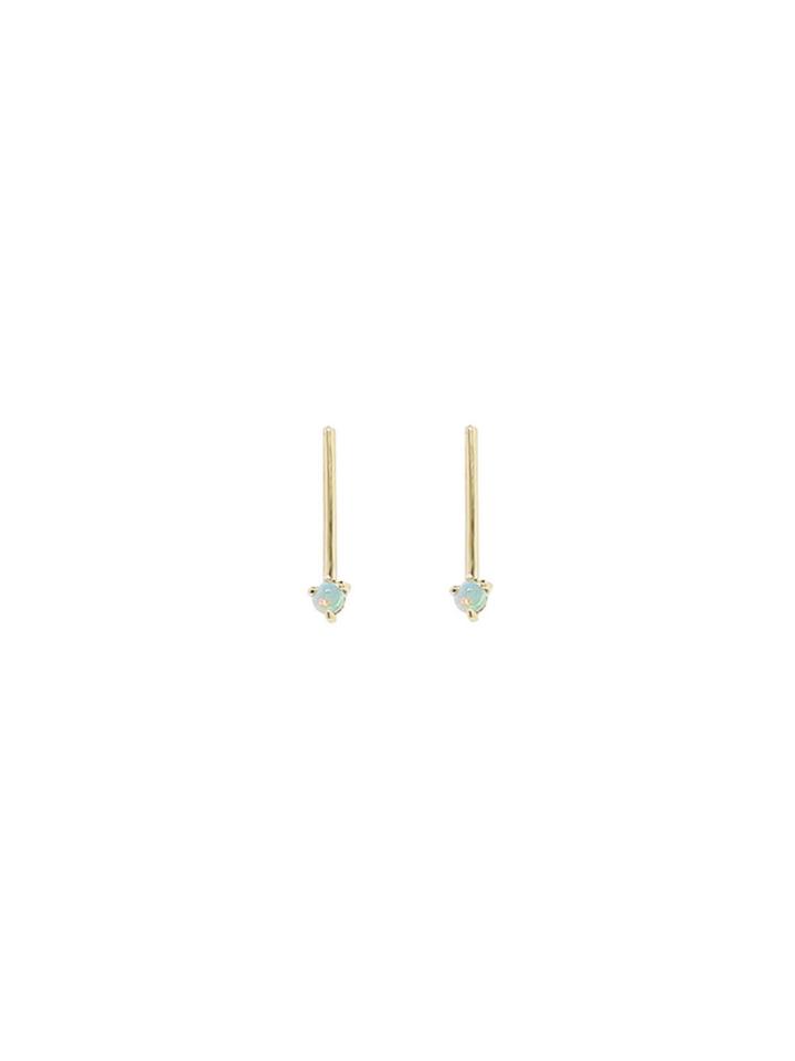 Wwake One-step Bar Earrings - Opal