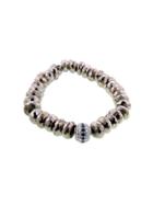 Sydney Evan Blue Sapphire Mala Bead On Faceted Pyrite - White Gold