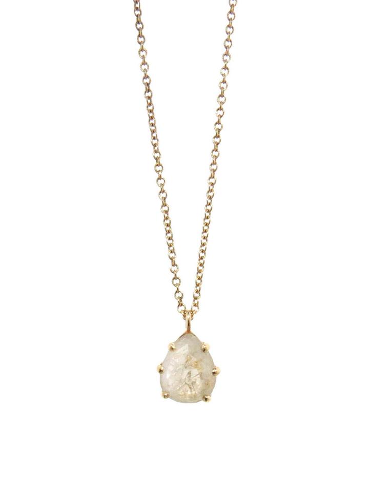 Jamie Joseph Rustic Diamond Teardrop Pendant Necklace