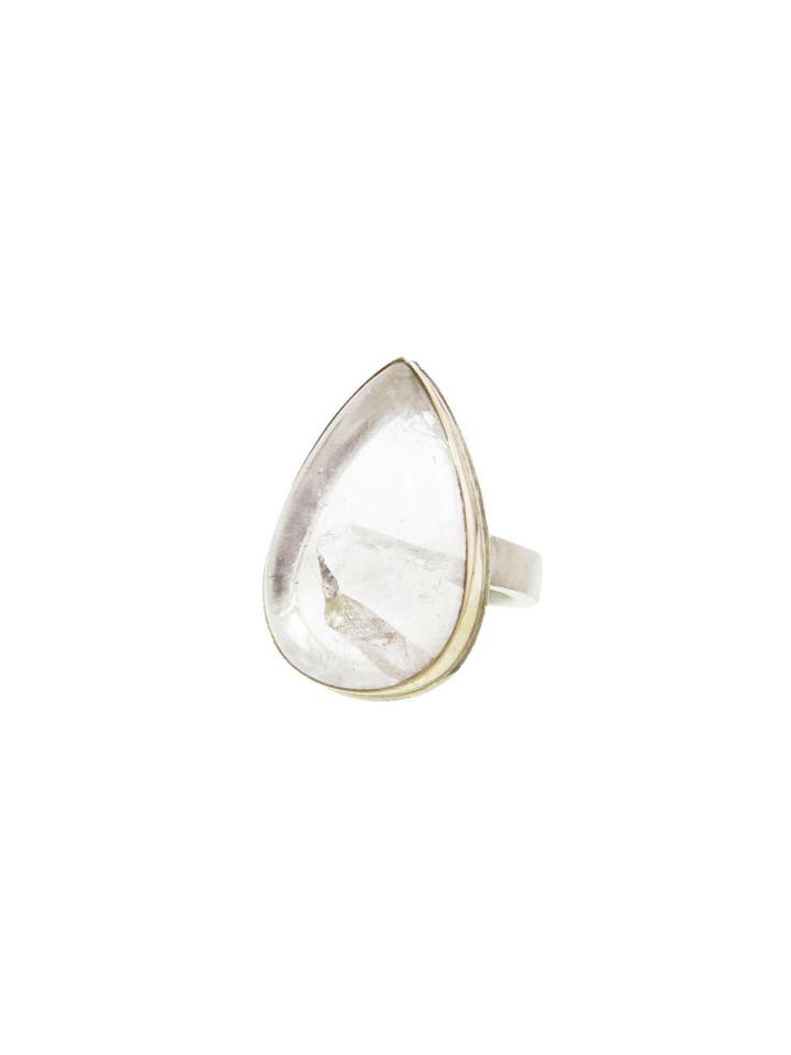 Jamie Joseph Phantom Crystal Quartz Teardrop Ring