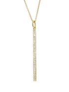 Jennifer Meyer Diamond Long Stick Pendant - Yellow Gold