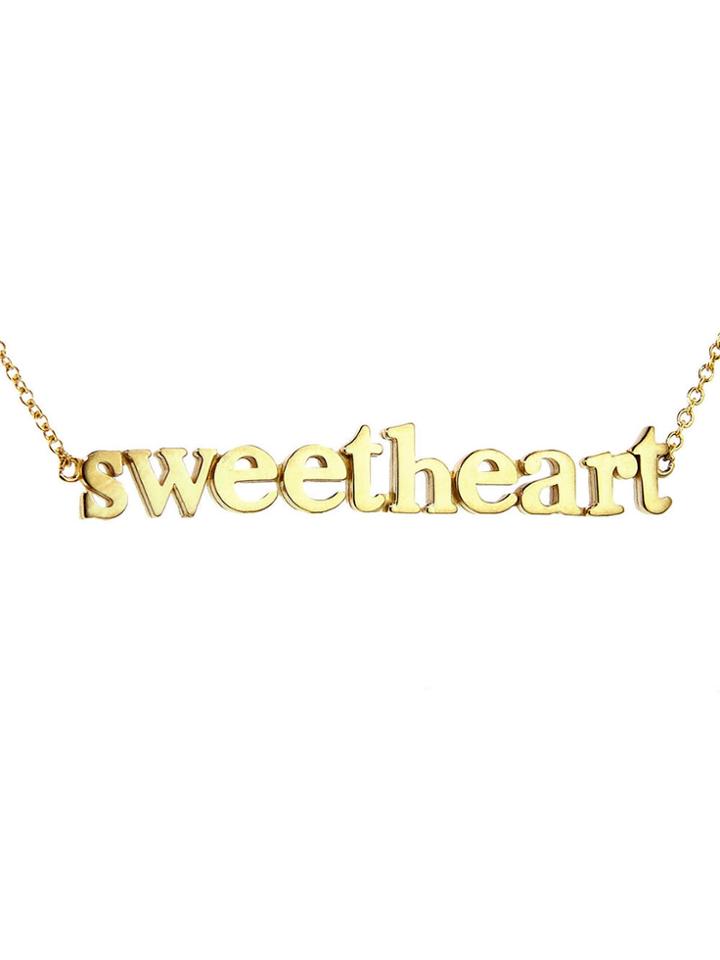 Jennifer Meyer Sweetheart Statement Necklace - Yellow Gold