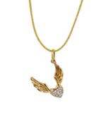 Erica Molinari Diamond Winged Heart Charm - 14 Karat Gold