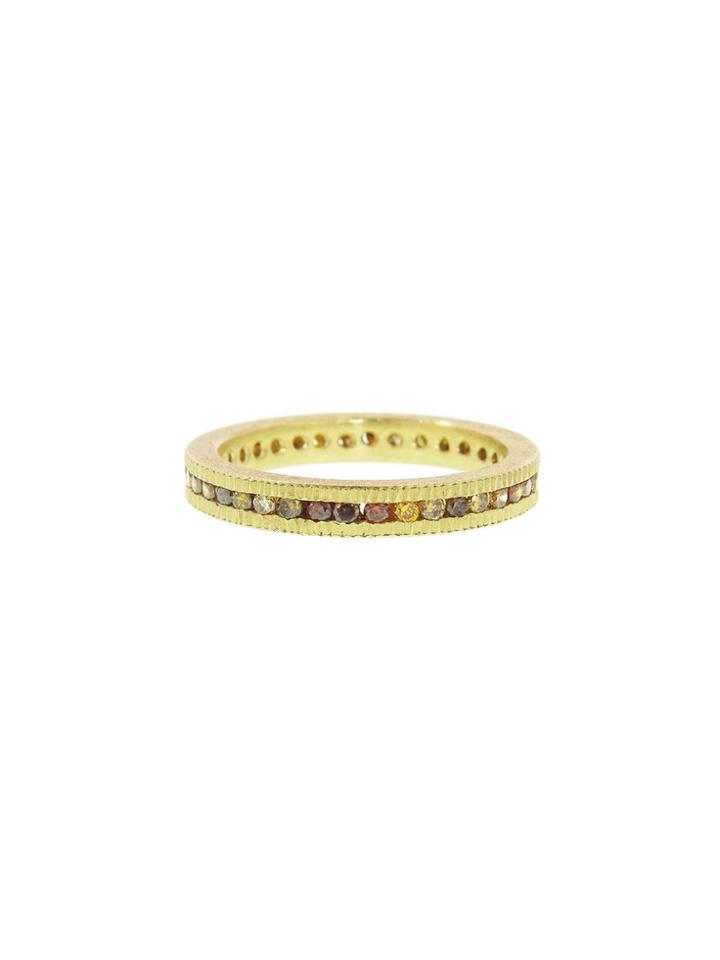 Todd Reed Channel Set Autumn Diamond Ring In Yellow Gold