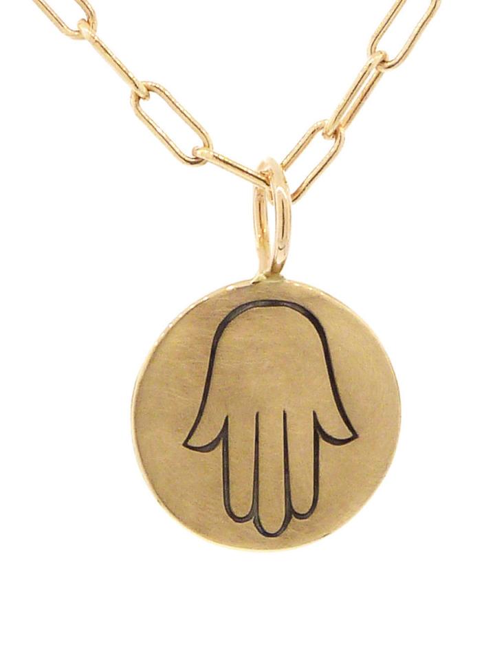 Heather Moore Hamsa Charm In Yellow Gold