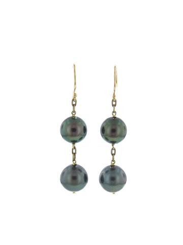 Ten Thousand Things Double Pearl Drop Earrings In Yellow Gold
