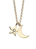 Finn Minor Obsessions Sparkle Star And Moon Necklace - 10 Karat
