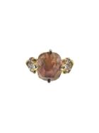 Cathy Waterman Rustic Diamond Oak Leafside Ring - Yellow Gold