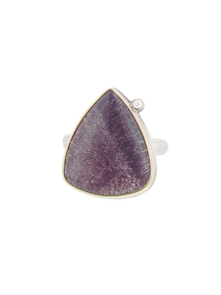 Jamie Joseph Seven Mineral Teardrop Ring With Diamond