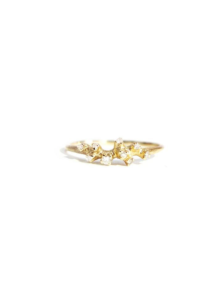 N+a New York Cluster Diamond Ring - Gold