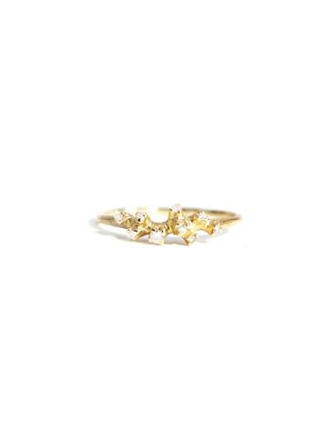 N+a New York Cluster Diamond Ring - Gold