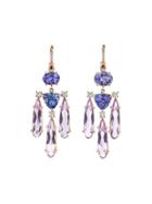Irene Neuwirth Tanzanite And Rose Of France Drop Earrings