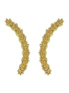 Jennifer Fisher Unique Curved Vertebrae Studs - Yellow Gold