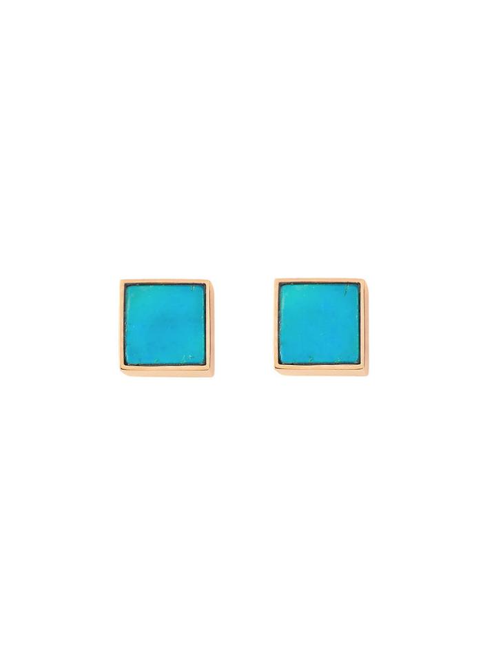 Ginette Ny Ever Turquoise Square Studs