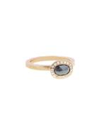 Todd Reed Small Oval Grey Diamond Solitaire Ring In Rose Gold
