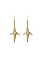 Annette Ferdinandsen Gold Birds Of Pardise Flower Earrings